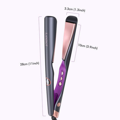 LANDOT — Plancha 2-en-1 (liso + rizos)