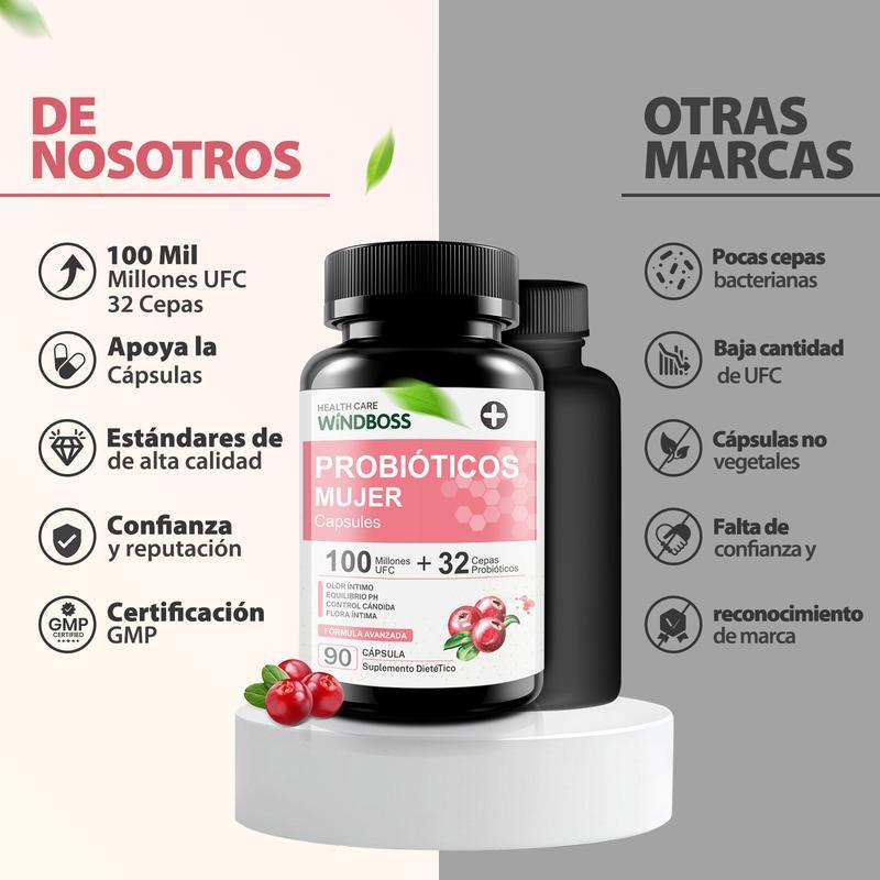 Windboss Cápsulas Probióticas Women's Private Care - 32 Cepas
