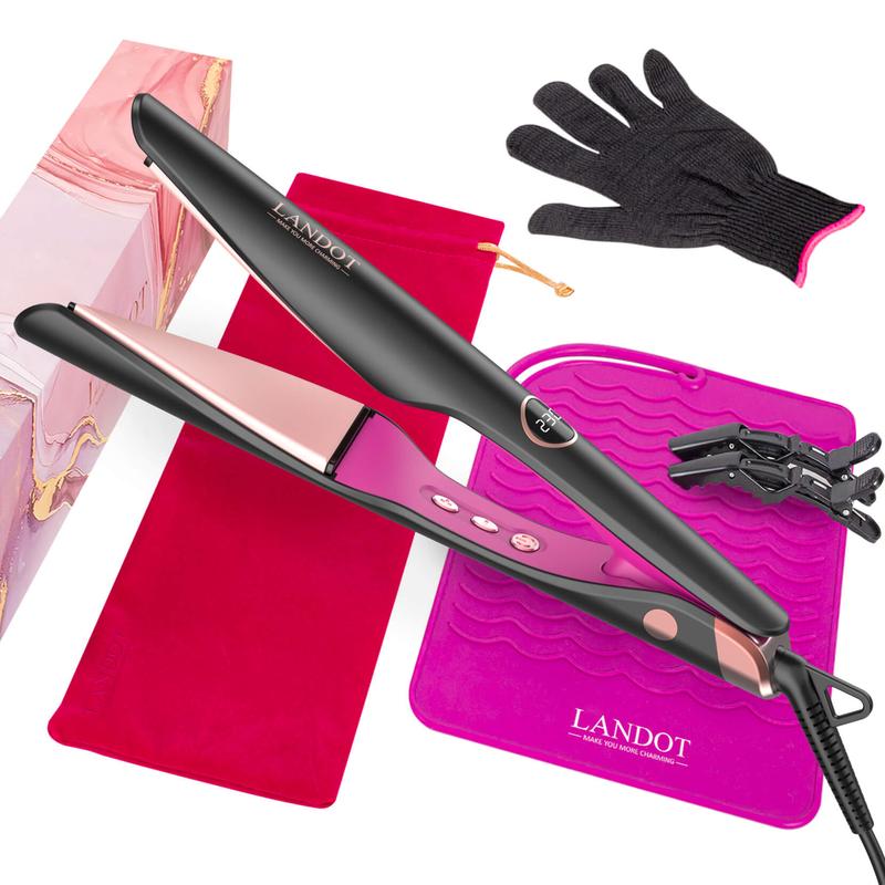 LANDOT — Plancha 2-en-1 (liso + rizos)