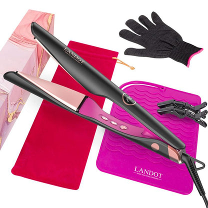 LANDOT — Plancha 2-en-1 (liso + rizos)