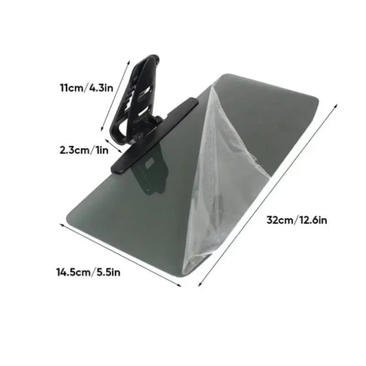 Universal Car Sun Visor with Polarized Glare Protection - Portable and Foldable Anti-Glare Driver's Mirror Visor