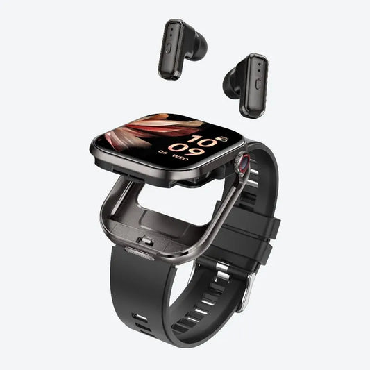 Reloj inteligente 2 en 1 con auriculares inalámbricos integrados – Tecnología y comodidad en tu muñec