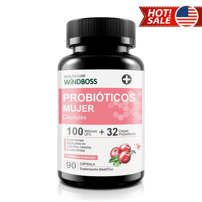 Windboss Cápsulas Probióticas Women's Private Care - 32 Cepas