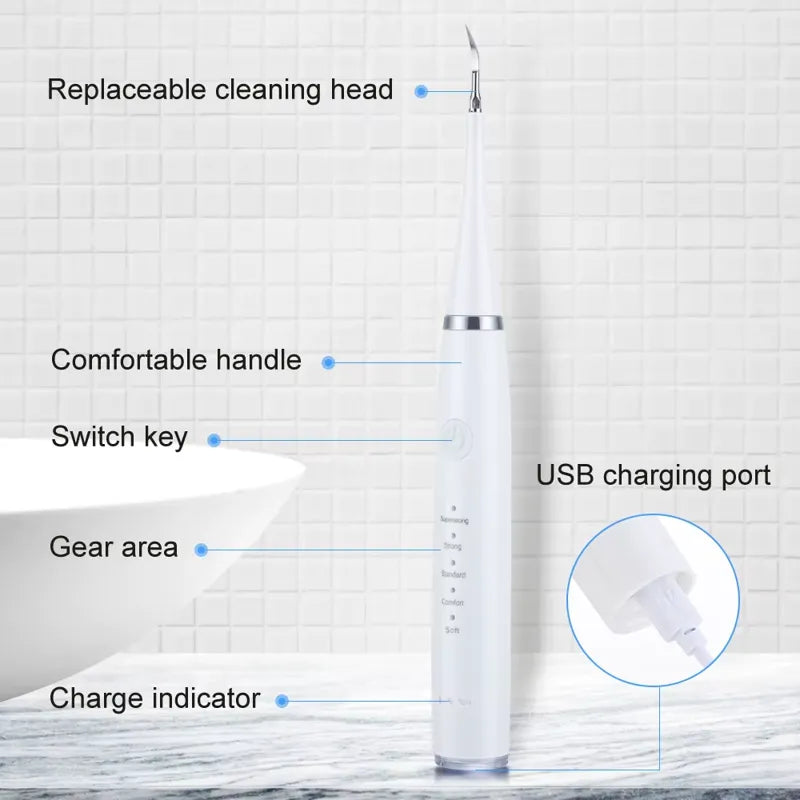 Revolutionize Your Oral Care with the 6-in-1 Ultrasonic Cleaning System: Electric Toothbrush & Tartar Remover Combo