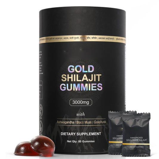 Shilajit Herbal Extract Gummies Health Food Grade Supplements Individually Wrapped No Added Ingredients