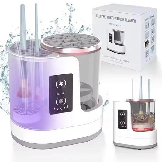 3-in-1 Electric Makeup Brush Cleaner and Dryer with Portable USB Charging Function